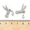 Brass Micro Pave Clear Cubic Zirconia Pendants KK-G533-07A-P-3