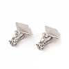 Alloy Clip-on Earring Findings PALLOY-M208-04P-2