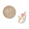 Natural Cowrie Shell Copper Wire Wrapped Pendants PALLOY-JF03834-2