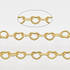 3.28 Feet Soldered Brass Heart Chains X-CHC-T008-03G-1