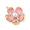 304 Stainless Steel Enamel Pendants STAS-P380-79G-04-2