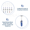 1 Set Hamsa Hand & Evil Eye Hanging Ornament with Bullet Gemstone Charm PALLOY-FH0007-43A-4