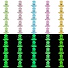 50Pcs 5 Colors Luminous Resin Cute Little Cuttlefish Ornaments RESI-SZ0003-44-1