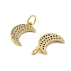 Brass Micro Pave Cubic Zirconia Charms KK-C092-23C-G-2