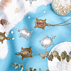 20Pcs 2 Colors Turtle Alloy Pendant Cabochons Settings DIY-PH0003-26-WH-2