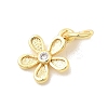 Brass Micro Pave Cubic Zirconia Charms KK-C139-26A-G-2