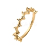 Brass Micro Pave Cubic Zirconia Finger Rings RJEW-C141-05G-4