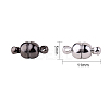 Mixed Color Oval Brass Magic Magnetic Clasps with Loops for Jewelry Making KK-PH0012-15-NF-4
