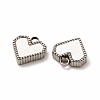 304 Stainless Steel Heart Charms STAS-A076-07P-3