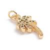 Brass Micro Pave Cubic Zirconia Pendants ZIRC-G165-01G-3
