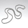 Tarnish Resistant 304 Stainless Steel Ball Chain Necklaces CHS-O006-C-2.4mm-2