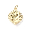 Eco-Friendly Rack Plating Brass Micro Pave Cubic Zirconia Pendants KK-F845-33G-04-2