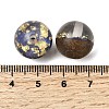 Walnut Wood with Resin Gold Foil Beads WOOD-G025-01D-2
