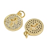 Brass Micro Pave Cubic Zirconia Pendants KK-I358-031G-2