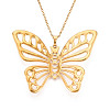 304 Stainless Steel Pendant Necklaces NJEW-T018-11G-4