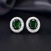 Brass Micro Pave Cubic Zirconia Stud Earrings for Women FF7693-4-1