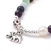 4Pcs Natural & Synthetic Gemstone Stretch Bracelet Sets BJEW-JB08946-8