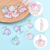 10Pcs 5 Styles Transparent Resin Pendants RESI-FS0002-08-2