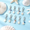 Dyed Synthetic Turquoise Tortoise Pendant Decorations HJEW-JM03762-1