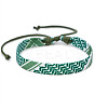 Arab Scarf Style Cloth with Wax Cord Braided Bracelets FS-WG12D4A-03-1
