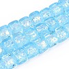 Handmade Foil Glass Beads Strands FOIL-Q002-04C-1