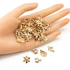 50Pcs 5 Style Rack Plating Iron Charms FIND-YW0003-87-4