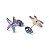 Ion Plating(IP) 304 Stainless Steel Starfish Stud Earrings for Women EJEW-I285-06MC-2