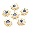 Brass Acrylic Pendants ZIRC-J024-01G-05-1