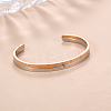 304 Stainless Steel Cuff Bangles for Women OO1845-1