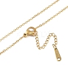 Ion Plating(IP) Initial Letter 304 Stainless Steel Pendant Necklaces NJEW-M199-01G-Q-4