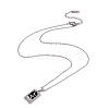 Brass Knight of Cups Tarot Pendant Necklace with Clear Cubic Zirconia LS-NJEW-G095-02P-3