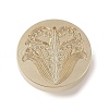 Golden Tone Wax Seal Brass Stamp Head DIY-B079-02G-19-1