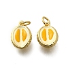 Brass Enamel Pendants KK-P295-49G-1