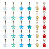 30Pcs 6 Colors Glass European Dangle Charms PALLOY-GO00005-1