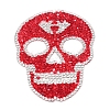 Skull Rhinestone Patches DIY-WH0199-35F-1