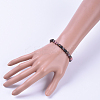Natural Rhodonite Stretch Bracelets BJEW-JB04557-01-3