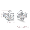 Brass Micro Pave Cubic Zirconia Stud Earring EJEW-EE0004-30P-2