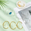 8Pcs 2 Colors Brass Cuff Bangle Making KK-AR0003-77-4