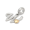 Brass European Dangle Charms KK-Z097-01W-GP-2