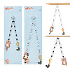 Acrylic Beaded Knitting Row Counter Chains HJEW-NB00177-1