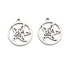201 Stainless Steel Pendants STAS-C141-02B-P-1