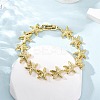 Brass Link Bracelets for Women BJEW-H209-01G-4