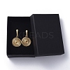 Copper Vortex Dangle Stud Earrings X-EJEW-JE03897-3