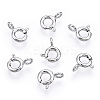 Rhodium Plated 925 Sterling Silver Spring Ring Clasps LS-STER-T004-81A-P-3