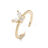 Butterfly Clear Cubic Zirconia Cuff Ring LS-RJEW-M146-12G-1