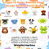 15Pcs 15 Styles Animal Food Grade Silicone Focal Beads SIL-CJ0002-74-8