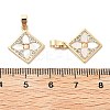Brass Micro Pave Cubic Zirconia Pendants KK-L222-016G-3