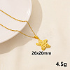304 Stainless Steel Starfish Pendant Necklaces for Women MD4467-10-1