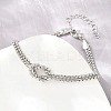 Brass Box Chain Knot 2-Strand Bracelets for Women KK-CBA68DA-17B-P-3