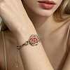 Minimalist Alloy & Cubic Zirconia Link Bracelets for Women WGB775D-01-1